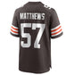 C.Browns #57 Clay Matthews Brown Game Retired Player Jersey American Stitched Football Jerseys