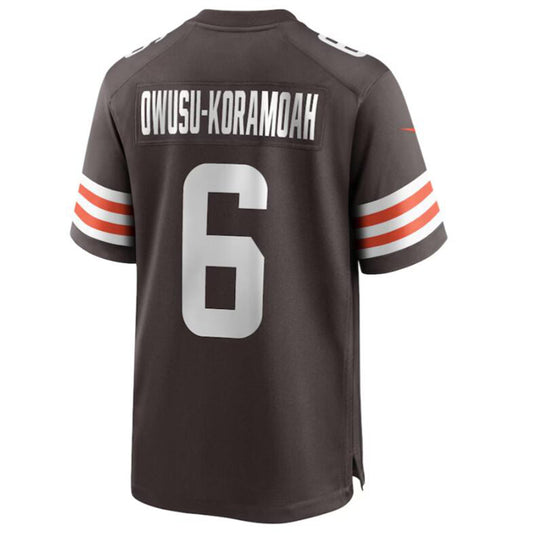 C.Browns #6 Jeremiah Owusu-Koramoah Brown Team Game Jersey American Stitched Football Jerseys
