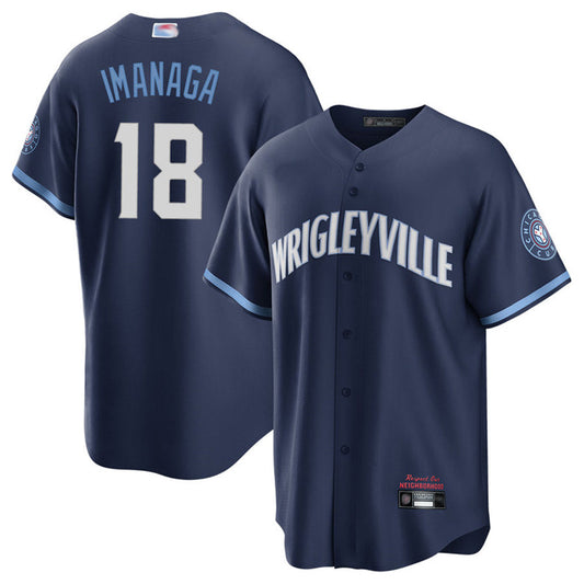 C.Cubs #18 Shota Imanaga Player Navy City Connect Game Baseball Jerseys