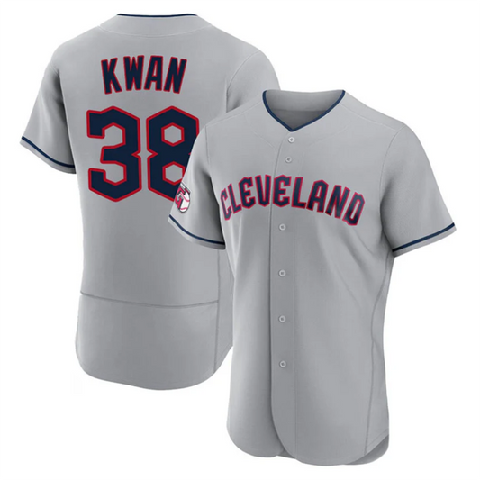 C.Guardians #38 Steven Kwan Player Gray Limited Elite Baseball Jerseys
