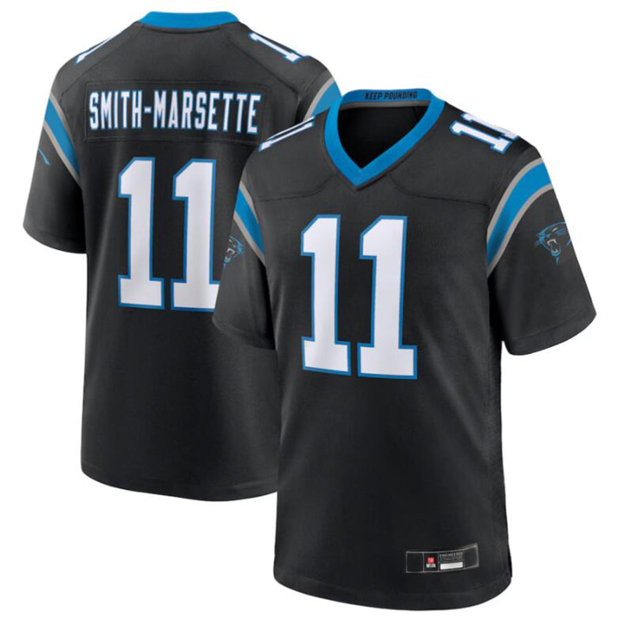 C.Panthers #11 Ihmir Smith-Marsette Black Team Game Jersey American Stitched Football Jerseys