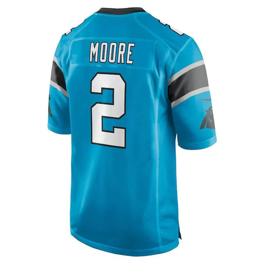 C.Panthers #2 D.J. Moore Blue Game Player Jersey Stitched American Football Jerseys
