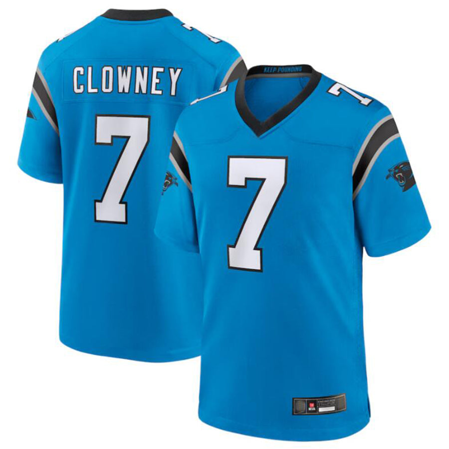C.Panthers #7 Jadeveon Clowney Blue Game Jersey American Stitched Football Jerseys
