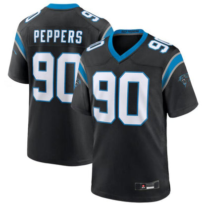 C.Panthers #90 Julius Peppers Black Retired Player Game Jersey American Stitched Football Jerseys
