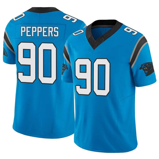 C.Panthers #90 Julius Peppers Player Blue Limited Vapor F.U.S.E.  Football Jerseys