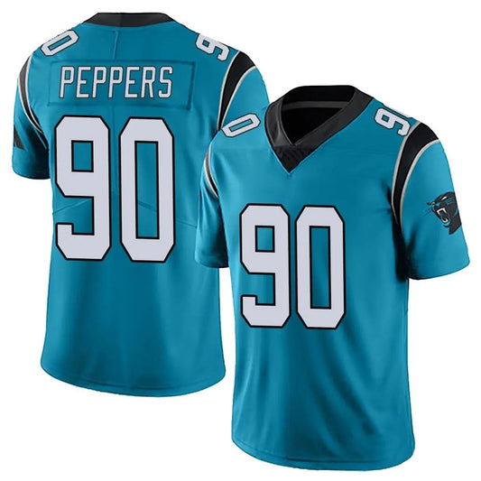 C.Panthers #90 Julius Peppers Player Blue Vapor Limited Football Jerseys