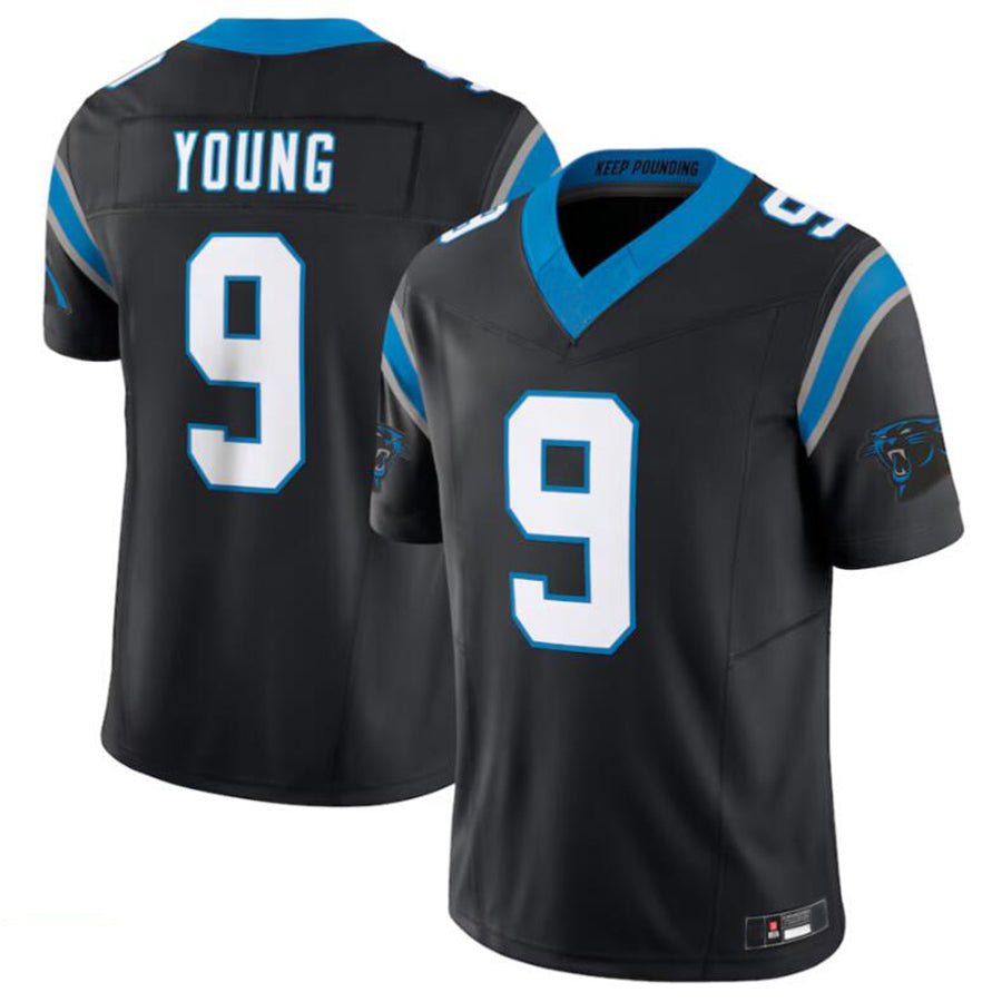 C.Panthers #9 Bryce Young Black Vapor F.U.S.E. Limited Jersey American Stitched Football Jerseys