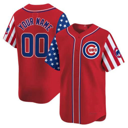 Custom C.Cubs Independence Day Vapor Premier Limited Baseball Jerseys