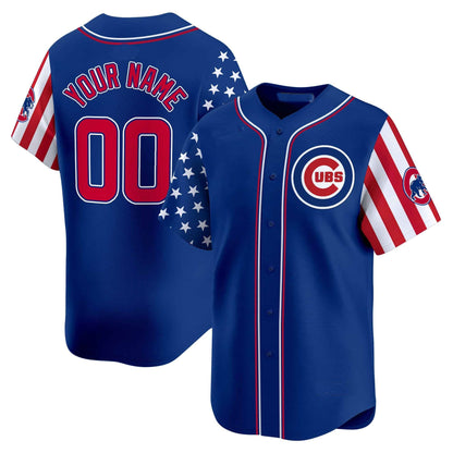 Custom C.Cubs Independence Day Vapor Premier Limited Baseball Jerseys