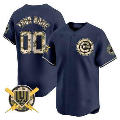 Custom C.Cubs Armed Forces Day Vapor Premier Limited Stitched Baseball Jerseys