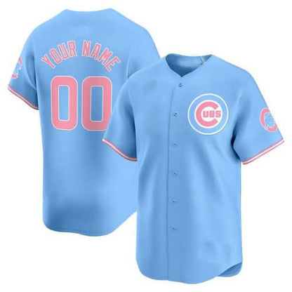 Custom C.Cubs Bubblegum Pink Vapor Premier Limited Stitched Baseball Jerseys