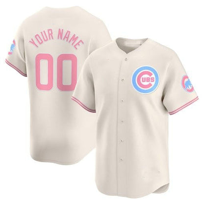 Custom C.Cubs Bubblegum Pink Vapor Premier Limited Stitched Baseball Jerseys