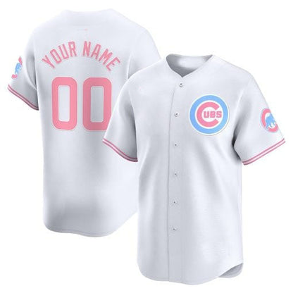 Custom C.Cubs Bubblegum Pink Vapor Premier Limited Stitched Baseball Jerseys