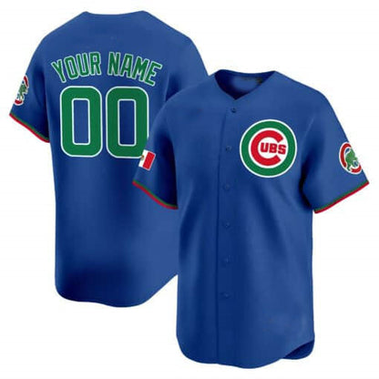 Custom C.Cubs Mexico Vapor Premier Limited Stitched Baseball Jerseys