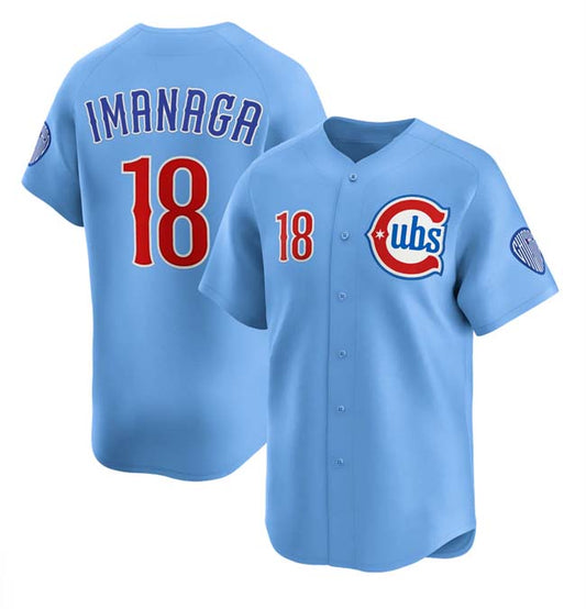 Chicago Cubs #18 Shōta Imanaga  Player  Blue 2024-25 2nd Alternate Limited Stitched Baseball Jersey