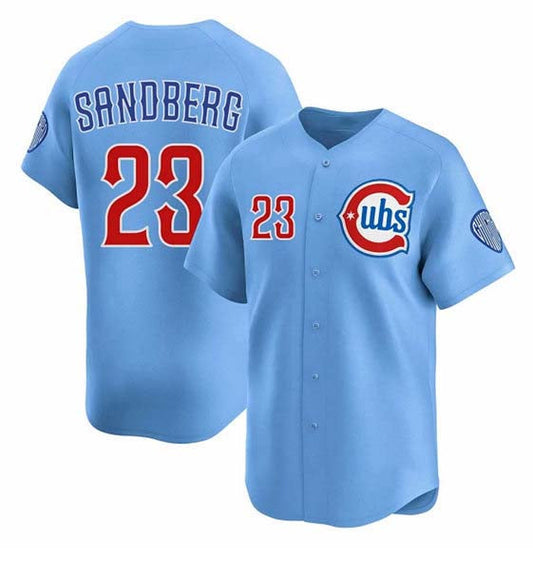 Chicago Cubs #23 Ryne Sandberg  Player Blue 2024-25 2nd Alternate Limited Stitched Baseball Jersey