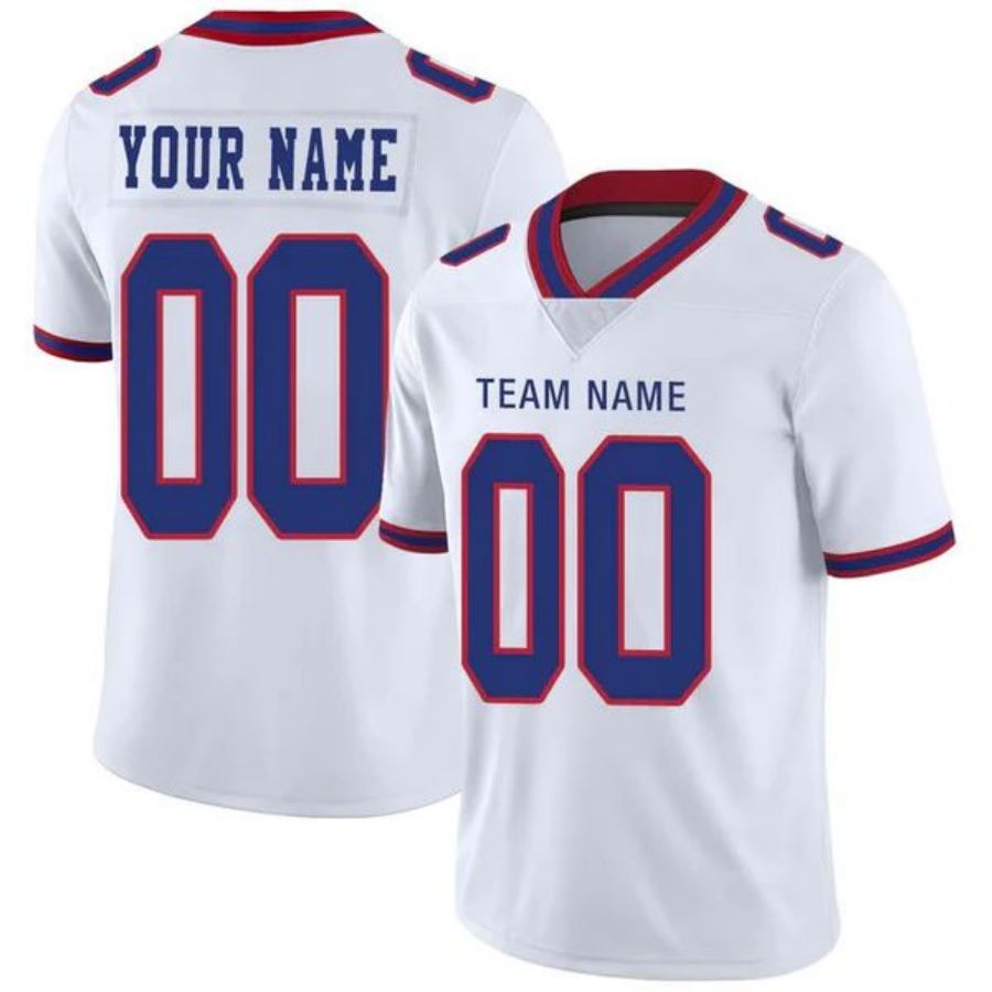 Custom B.Bills American Personalize Birthday Gifts White Jersey Stitched Football Jerseys