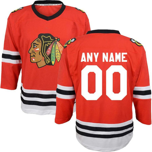 Custom C.Blackhawks Infant Replica Player Jersey Red Stitched American Hockey Jerseys