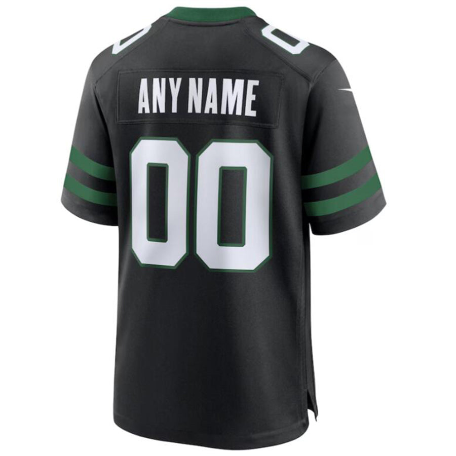 Custom Football Jerseys NY.Jets Legacy Black Alternate Game Jersey American Stitched Jersey