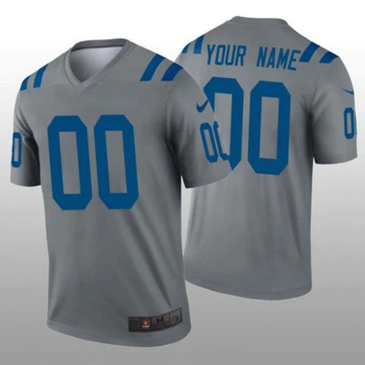Custom I.Colts Gray Inverted Legend American Jerseys Stitched Football Jerseys