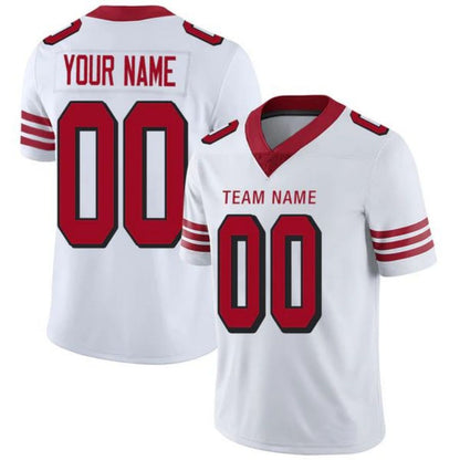 Custom SF.49ers Stitched American Football Jerseys Personalize Birthday Gifts White Jersey