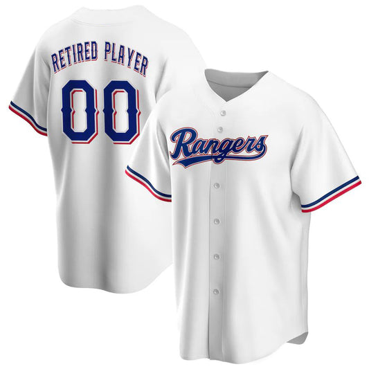 Custom Texas Rangers White Home Retired Roster Replica  Team Jersey Baseball Jersey