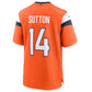 D.Broncos #14 Courtland Sutton Orange Game Jersey American Stitched Football Jerseys