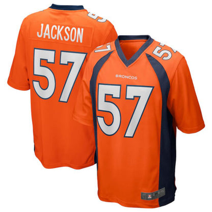 D.Broncos #57 Tom Jackson Orange Game Retired Player Jersey American Stitched Football Jerseys