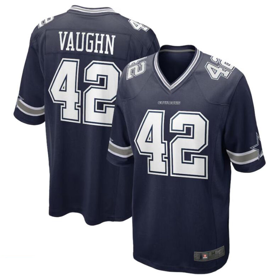 D.Cowboys #42 Deuce Vaughn Navy Game Jersey American Stitched Football Jerseys