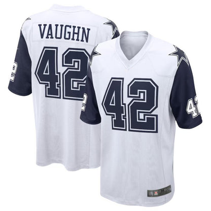 D.Cowboys #42 Deuce Vaughn White Game Jersey American Stitched Football Jerseys