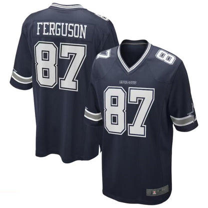 D.Cowboys #87 Jake Ferguson Navy Game Jersey American Stitched Football Jerseys