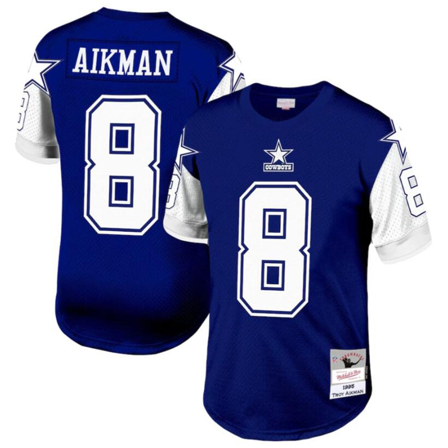 D.Cowboys #8 Troy Aikman Navy Legacy Replica Jersey American Stitched Football Jerseys