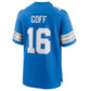 D.Lions #16 Jared Goff Blue Game Jersey American Stitched Football Jerseys