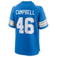 D.Lions #46 Jack Campbell Blue 2nd Alternate Game Jersey American Stitched Football Jerseys