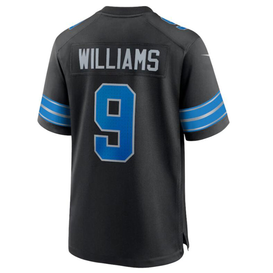 D.Lions #9 Jameson Williams Black 2nd Alternate Game Jersey American Stitched Football Jerseys
