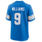 D.Lions #9 Jameson Williams Blue 2nd Alternate Game Jersey American Stitched Football Jerseys