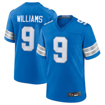 D.Lions #9 Jameson Williams Blue 2nd Alternate Game Jersey American Stitched Football Jerseys