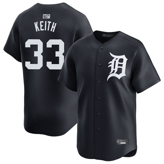 D.Tigers #33 Colt Keith Player Black Replica Baseball Jerseys