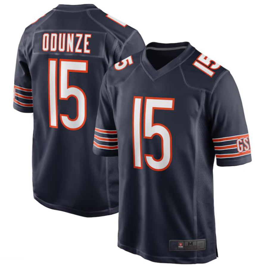 Football Jersey C.Bears #15 Rome Odunze Navy Draft First Round Pick Player Game Jersey