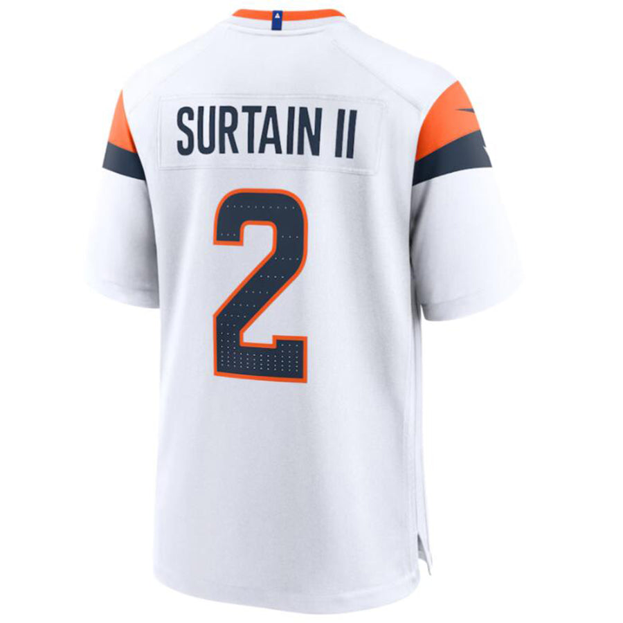 Football Jersey D.Broncos #2 Patrick Surtain II Player White Game Jersey Stitched American Football Jerseys