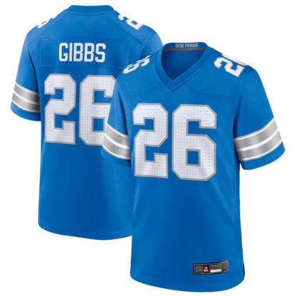 Football Jersey D.Lions #26 Jahmyr Gibbs Blue 2nd Alternate Vapor F.U.S.E. Limited Jersey American Stitched Jersey