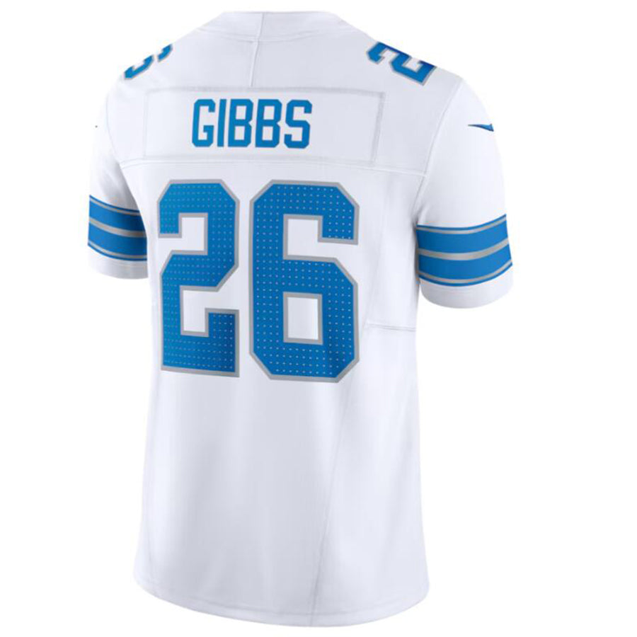 Football Jersey D.Lions #26 Jahmyr Gibbs White 2nd Alternate Vapor F.U.S.E. Limited Jersey American Stitched Jersey