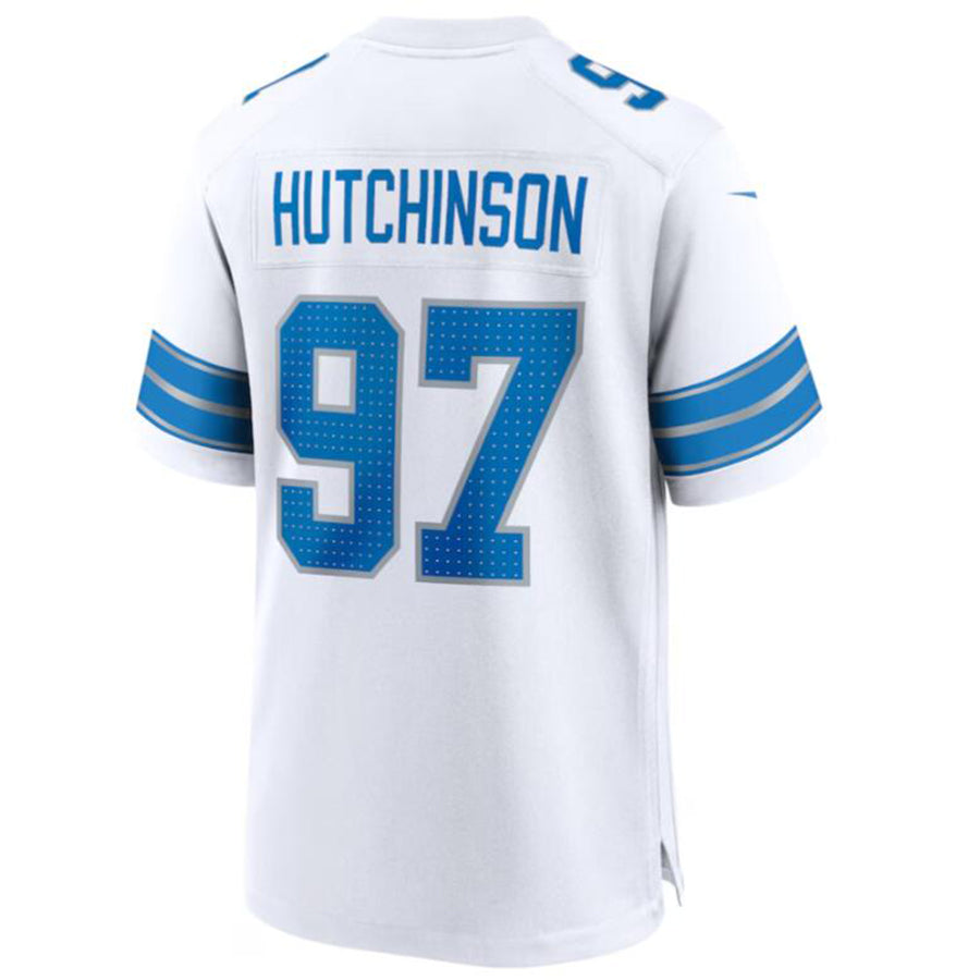 Football Jersey D.Lions #97 Aidan Hutchinson 2nd Alternate Vapor F.U.S.E. Limited White Jersey American Stitched Jersey