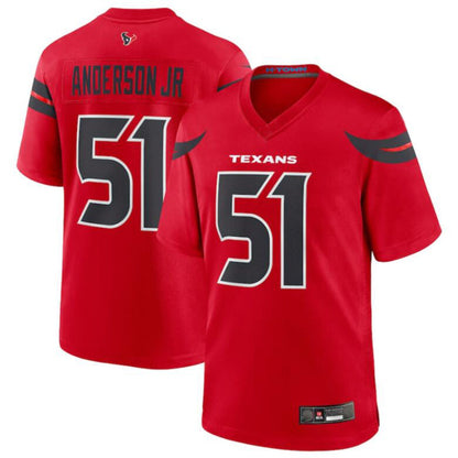 Football Jersey H.Texans #51 Will Anderson Jr. Player Red Game Jersey Stitched American Jerseys