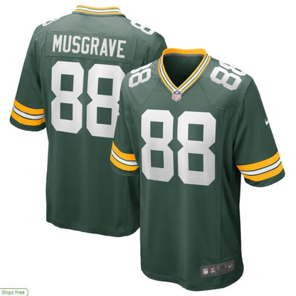 GB.Packers #88 Luke Musgrave Green Game Jersey American Stitched Football Jerseys