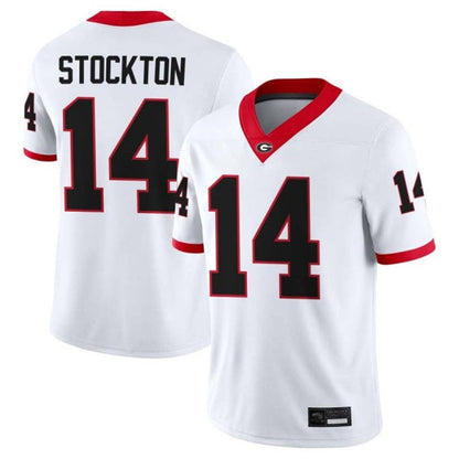 Georgia Bulldogs #14 Gunner Stockton Player White Home Game Football Jersey