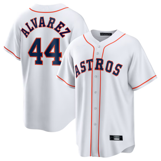 H.Astros #44 Yordan ¨¢lvarez Player White Home Replica Baseball Jerseys