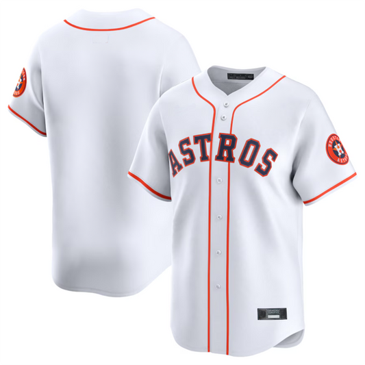 H.Astros Blank Player White Alternate Limited Game Baseball Jerseys