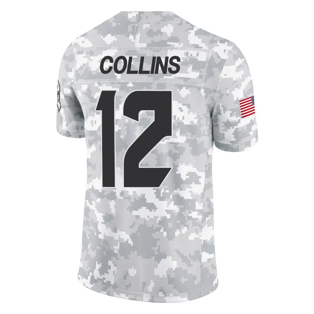 H.Texans #12 Nico Collins Player Arctic Camo Salute to Service Limited Football Jerseys