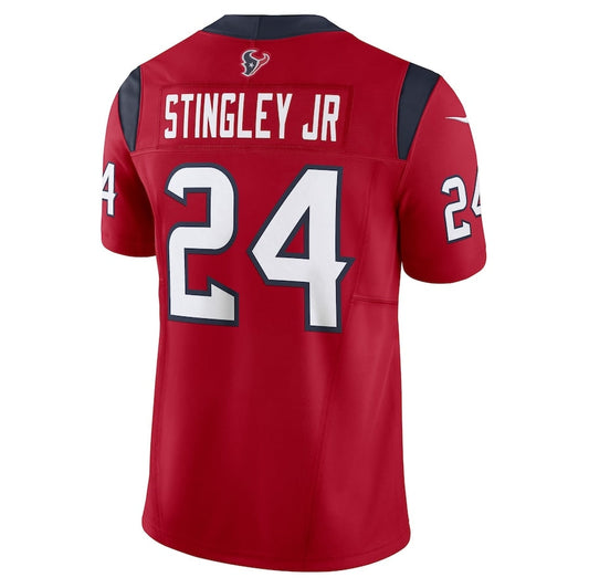 H.Texans #24 Derek Stingley Jr. Player Red Vapor F.U.S.E. Limited American Football Jersey